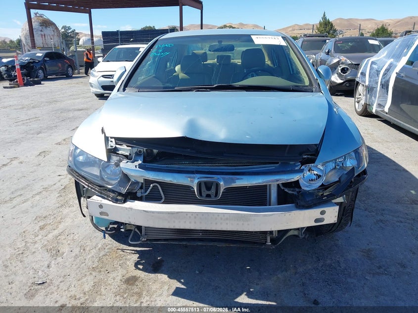 2008 Honda Civic hybrid VIN JHMFA36268S007518 IAAI salvage auction — FRONT END, Salvage (California), sold $650 on 2026-07-24 (photo 6)