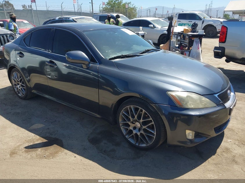 2007 Lexus Is 250 VIN JTHBK262X72036198 IAAI salvage auction — LEFT REAR, Salvage (California), sold $650 on 2026-07-29 (photo 1)