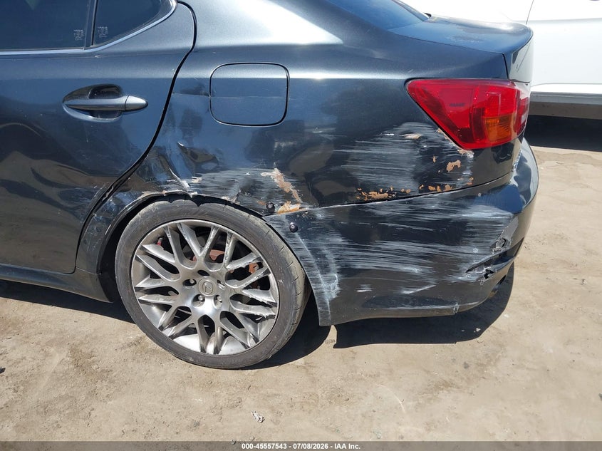 2007 Lexus Is 250 VIN JTHBK262X72036198 IAAI salvage auction — LEFT REAR, Salvage (California), sold $650 on 2026-07-29 (photo 6)