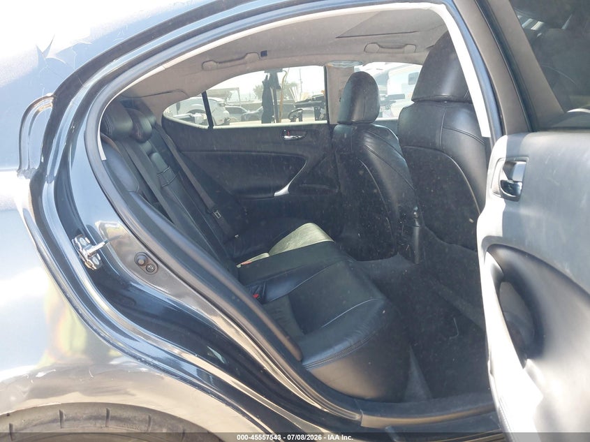 2007 Lexus Is 250 VIN JTHBK262X72036198 IAAI salvage auction — LEFT REAR, Salvage (California), sold $650 on 2026-07-29 (photo 8)