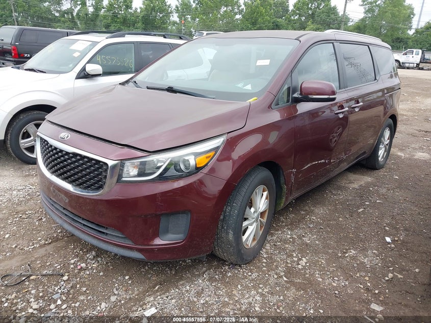 2016 Kia SEDONA VIN KNDMB5C15G6085843 IAAI salvage auction — NORMAL WEAR, Original (Ohio), sold $25 on 2026-07-23 (photo 2)
