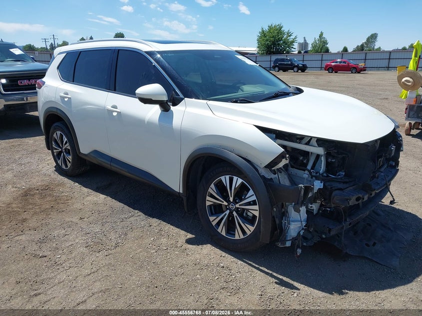 2021 Nissan Rogue VIN JN8AT3BB7MW233991 IAAI salvage auction — FRONT END, Salvage Title, sold $6,100 on 2026-07-28 (photo 1)