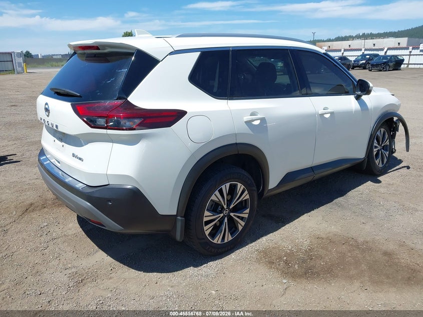 2021 Nissan Rogue VIN JN8AT3BB7MW233991 IAAI salvage auction — FRONT END, Salvage Title, sold $6,100 on 2026-07-28 (photo 4)
