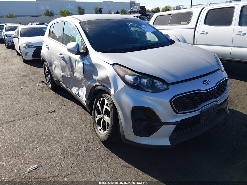 2020 Kia Sportage VIN KNDPM3AC3L7802678 IAAI salvage auction — RIGHT FRONT, Salvage Certificate (California), sold $700 on 2026-07-24 (photo 1)