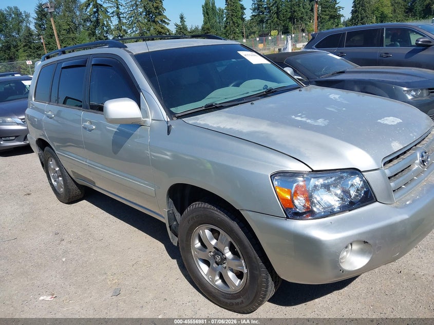 2005 Toyota Highlander VIN JTEDP21A850060756 IAAI salvage auction — NORMAL WEAR, Clear (Washington), sold $500 on 2026-07-29 (photo 1)