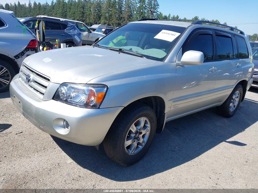 2005 Toyota Highlander VIN JTEDP21A850060756 IAAI salvage auction — NORMAL WEAR, Clear (Washington), sold $500 on 2026-07-29 (photo 2)