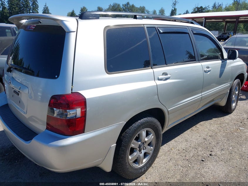 2005 Toyota Highlander VIN JTEDP21A850060756 IAAI salvage auction — NORMAL WEAR, Clear (Washington), sold $500 on 2026-07-29 (photo 4)