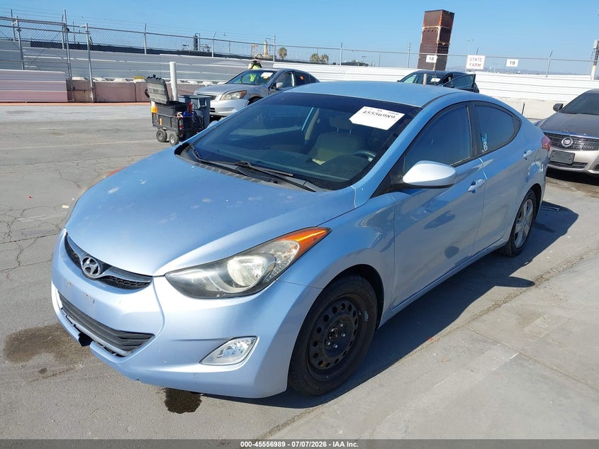 2013 Hyundai Elantra VIN KMHDH4AE0DU689723 IAAI salvage auction — FRONT END, Salvage (California), sold $750 on 2026-07-29 (photo 2)
