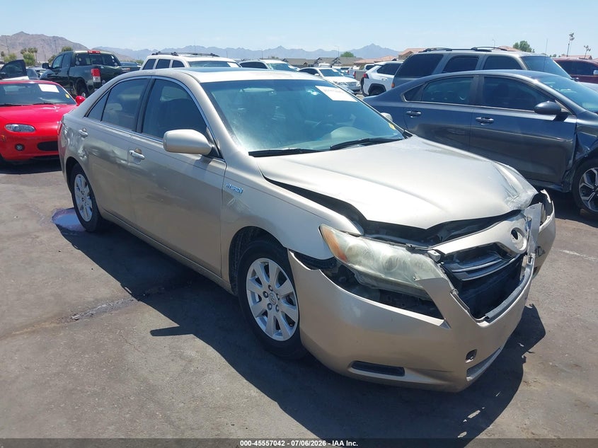 2007 Toyota Camry hybrid VIN JTNBB46K773039434 IAAI salvage auction — FRONT END, Salvage (Arizona), sold $25 on 2026-07-28 (photo 1)