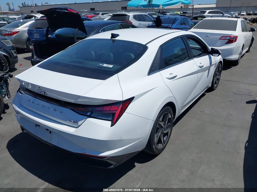 2021 Hyundai Elantra VIN KMHLN4AJ8MU009701 IAAI salvage auction — RIGHT SIDE, Salvage Certificate (California), sold $6,300 on 2026-08-22 (photo 4)