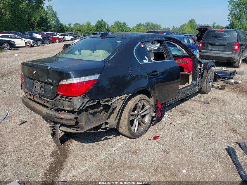 2008 BMW 5 series VIN WBANV93598CW56501 IAAI salvage auction — FRONT & REAR, Salvage (Ohio), sold $275 on 2026-08-05 (photo 4)