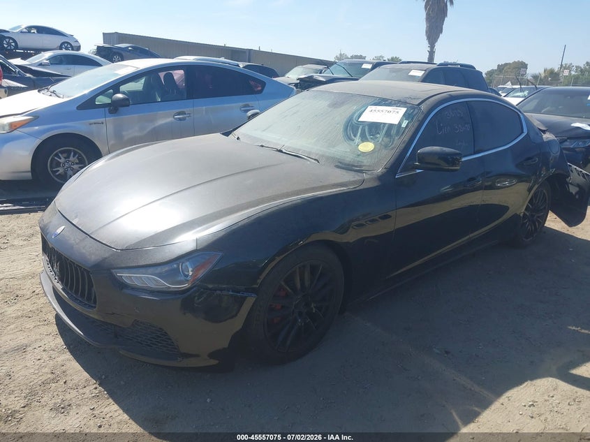 2015 Maserati Ghibli VIN ZAM57XSA3F1158606 IAAI salvage auction — REAR END, Lien Papers (California), sold $200 on 2026-07-15 (photo 2)