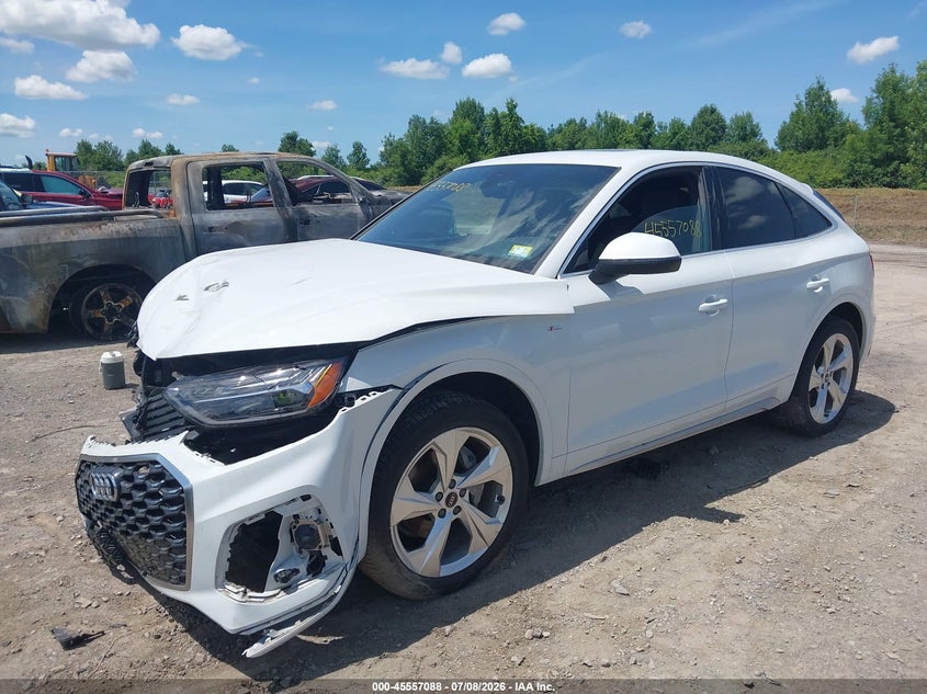 2023 Audi Q5 sportback VIN WA15AAFY0P2074078 IAAI salvage auction — FRONT END, Mv-907A (New York), sold $13,000 on 2026-08-19 (photo 2)