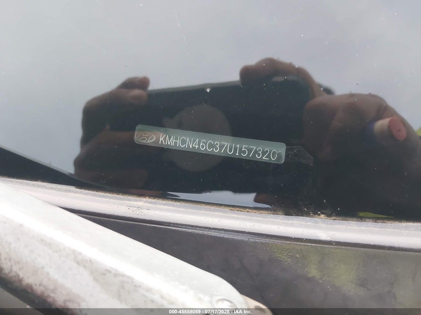 2007 Hyundai Accent VIN KMHCN46C37U157320 IAAI salvage auction — NORMAL WEAR, Original (Texas), sold $225 on 2026-07-29 (photo 9)