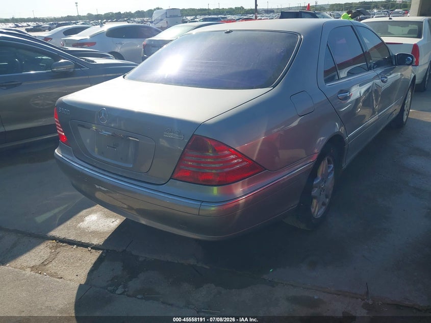 2003 Mercedes-benz S class VIN WDBNG75JX3A327420 IAAI salvage auction — NORMAL WEAR, Original (Texas), sold $25 on 2026-07-29 (photo 4)
