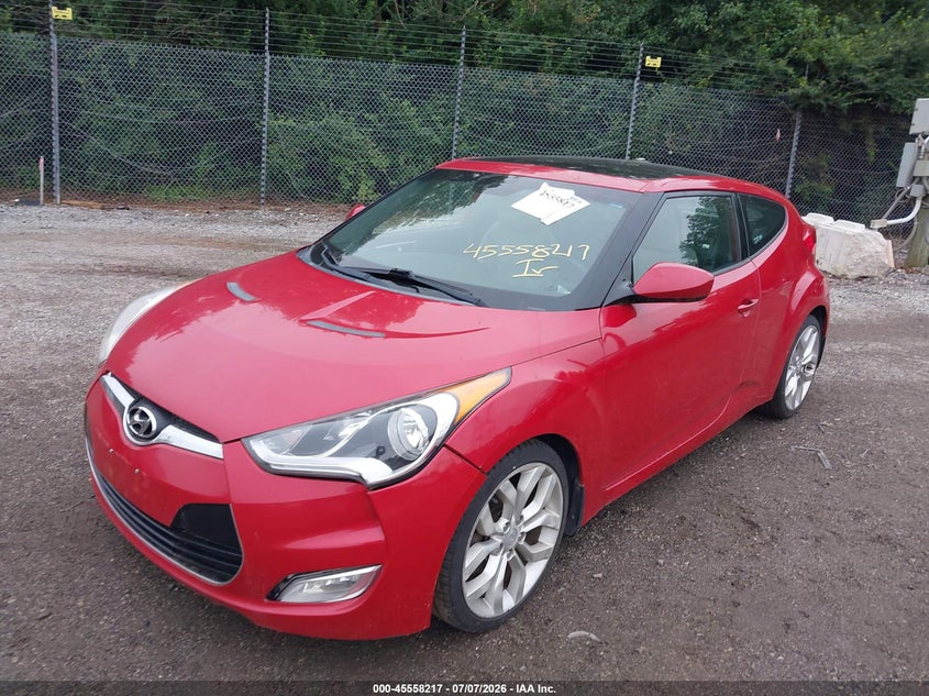 2013 Hyundai Veloster VIN KMHTC6AD5DU099692 IAAI salvage auction — NORMAL WEAR, Clear (Pennsylvania), sold $750 on 2026-07-31 (photo 2)