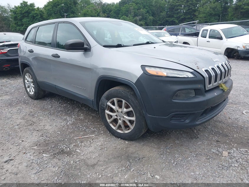 2015 Jeep Cherokee VIN 1C4PJMAB3FW513008 IAAI salvage auction — FRONT & REAR, Mv-907A (New York), sold $325 on 2026-07-26 (photo 1)