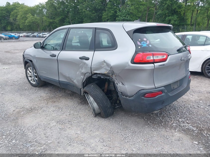 2015 Jeep Cherokee VIN 1C4PJMAB3FW513008 IAAI salvage auction — FRONT & REAR, Mv-907A (New York), sold $825 on 2026-07-28 (photo 3)