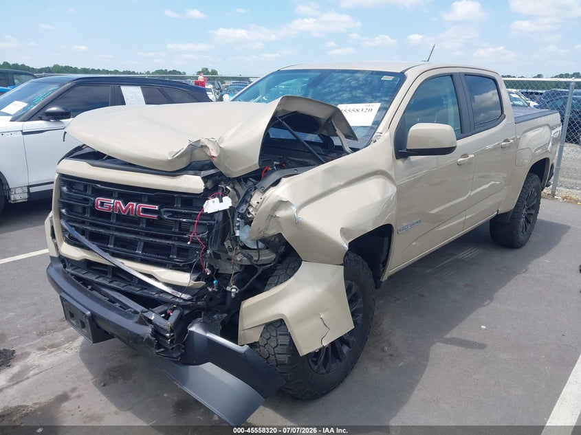 2021 Gmc Canyon VIN 1GTG6CEN8M1173302 IAAI salvage auction — FRONT END, Salvage (North Carolina), sold $6,500 on 2026-07-31 (photo 2)