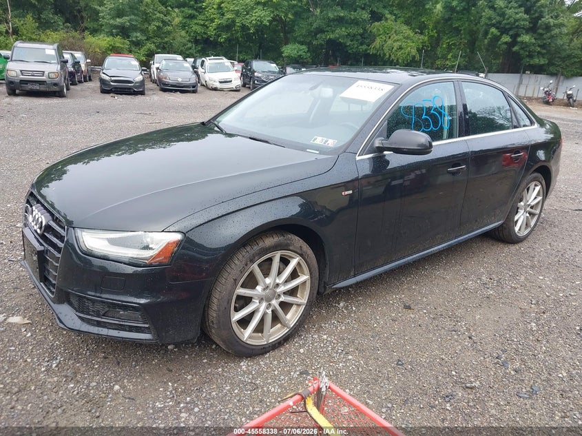 2014 Audi A4 VIN WAUFFAFL2EN001500 IAAI salvage auction — NORMAL WEAR, Clear (Pennsylvania), sold $1,350 on 2026-07-21 (photo 2)