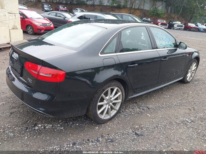 2014 Audi A4 VIN WAUFFAFL2EN001500 IAAI salvage auction — NORMAL WEAR, Clear (Pennsylvania), sold $1,350 on 2026-07-21 (photo 4)