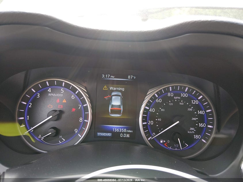 2015 Infiniti Q50 VIN JN1BV7AR2FM404132 IAAI salvage auction — REAR END, Wait Title, sold $1,150 on 2026-08-02 (photo 7)