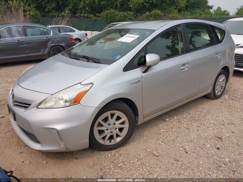 2013 Toyota Prius v VIN JTDZN3EU4D3210398 IAAI salvage auction — NORMAL WEAR, Clear-Dealer Only (West Virginia), sold $1,450 on 2026-07-23 (photo 2)