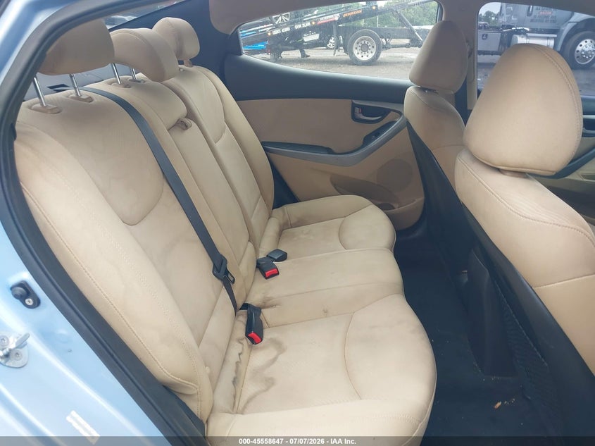 2012 Hyundai Elantra VIN KMHDH4AE7CU310893 IAAI salvage auction — REAR END, Mv-907A (New York), sold $750 on 2026-07-21 (photo 8)