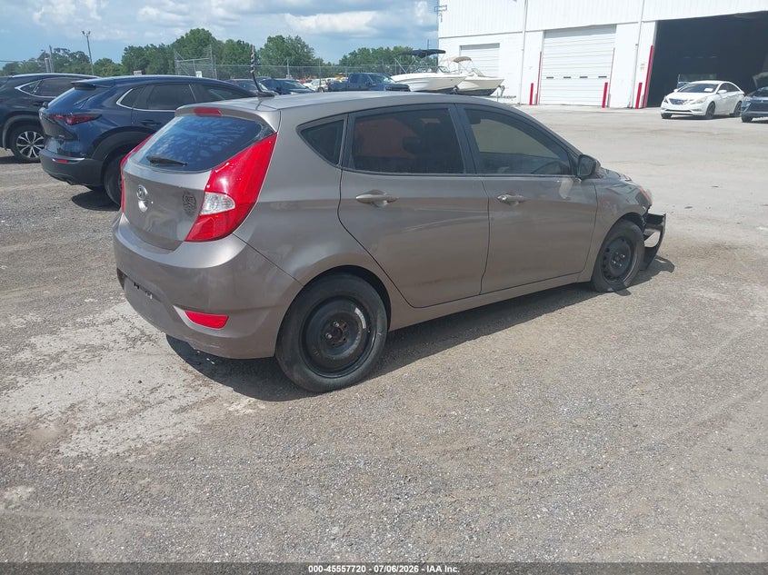 2014 Hyundai Accent VIN KMHCT5AE7EU145804 IAAI salvage auction — FRONT END, Clear (Florida), sold $375 on 2026-07-29 (photo 4)