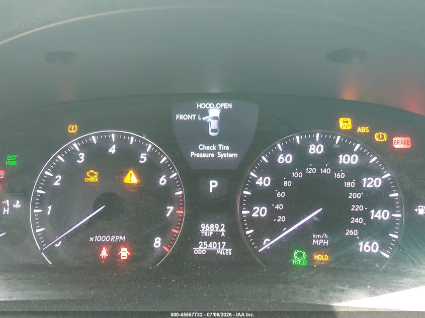 2007 Lexus Ls 460 VIN JTHGL46F675016689 IAAI salvage auction — NORMAL WEAR, Clear (Virginia), sold $450 on 2026-07-28 (photo 7)