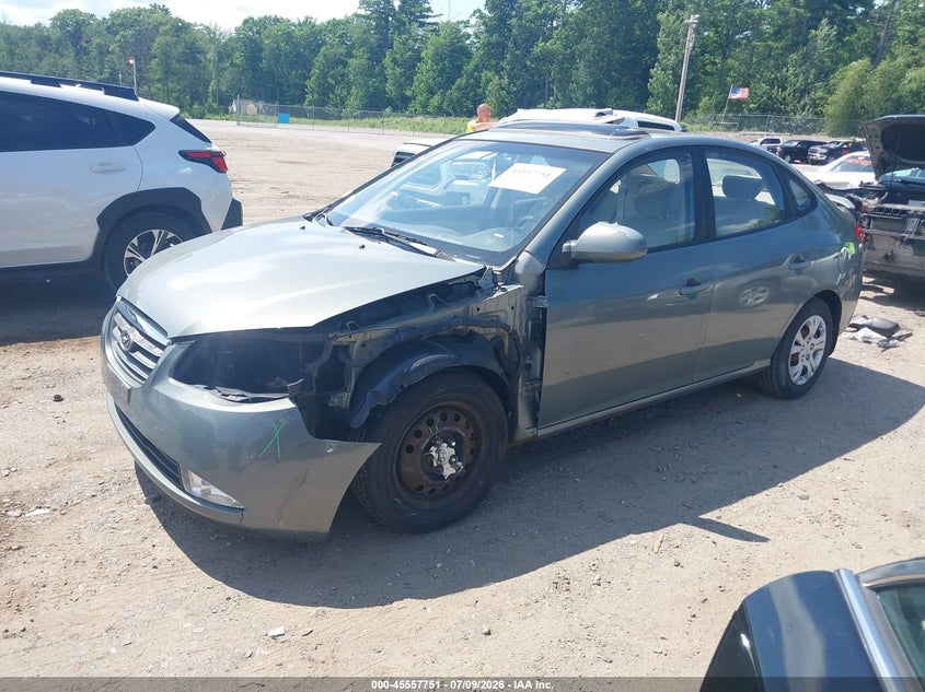 2009 Hyundai Elantra VIN KMHDU46D59U757937 IAAI salvage auction — LEFT FRONT, Clear (Massachusetts), sold $450 on 2026-07-12 (photo 2)