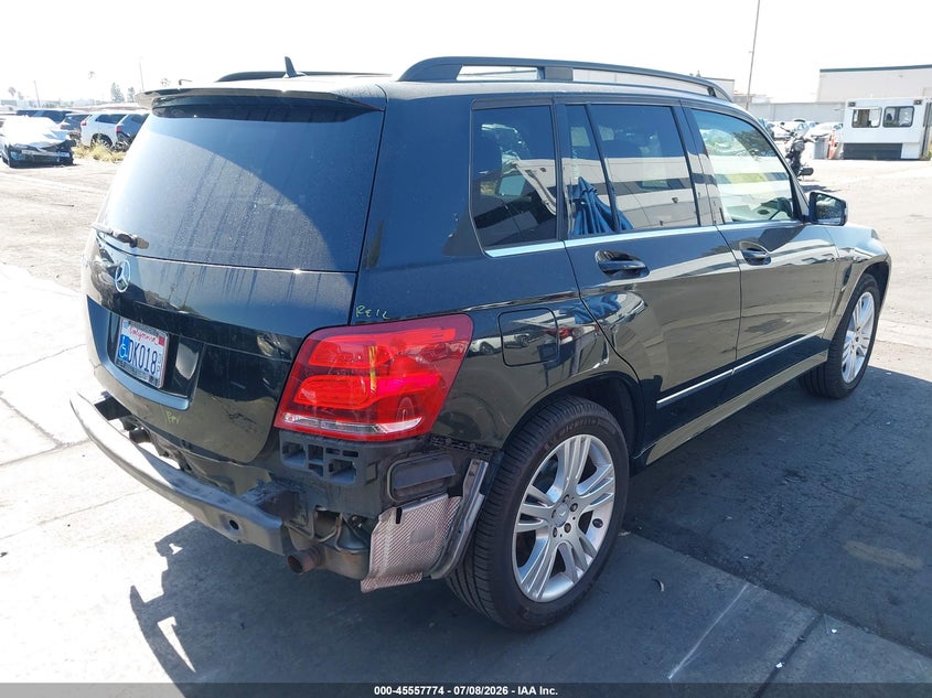 2013 Mercedes-benz Glk-klasse VIN WDCGG5HBXDF950876 IAAI salvage auction — REAR END, Salvage Certificate (California), sold $1,450 on 2026-07-29 (photo 4)