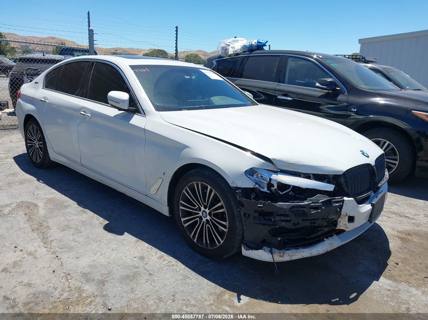 2018 BMW 5er VIN WBAJA9C57JB033514 IAAI salvage auction — FRONT END, Salvage Title, sold $3,550 on 2026-07-18 (photo 1)