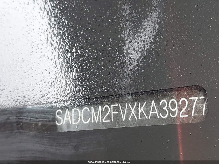 2019 Jaguar F-pace VIN SADCM2FVXKA392776 IAAI salvage auction — NORMAL WEAR, Clear (New York), sold $4,000 on 2026-07-22 (photo 9)