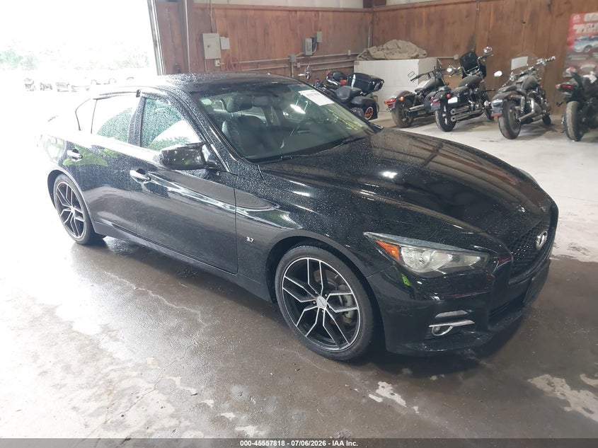 2015 Infiniti Q50 VIN JN1BV7AR5FM421605 IAAI salvage auction — NORMAL WEAR, Clear (New York), sold $3,425 on 2026-07-29 (photo 1)