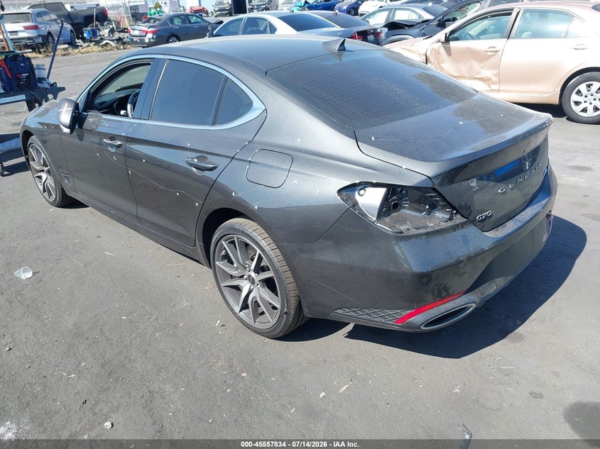 2026 Genesis G70 VIN KMTG64SC4TU170470 IAAI salvage auction — SIDE, Salvage Title, sold $16,225 on 2026-08-19 (photo 3)