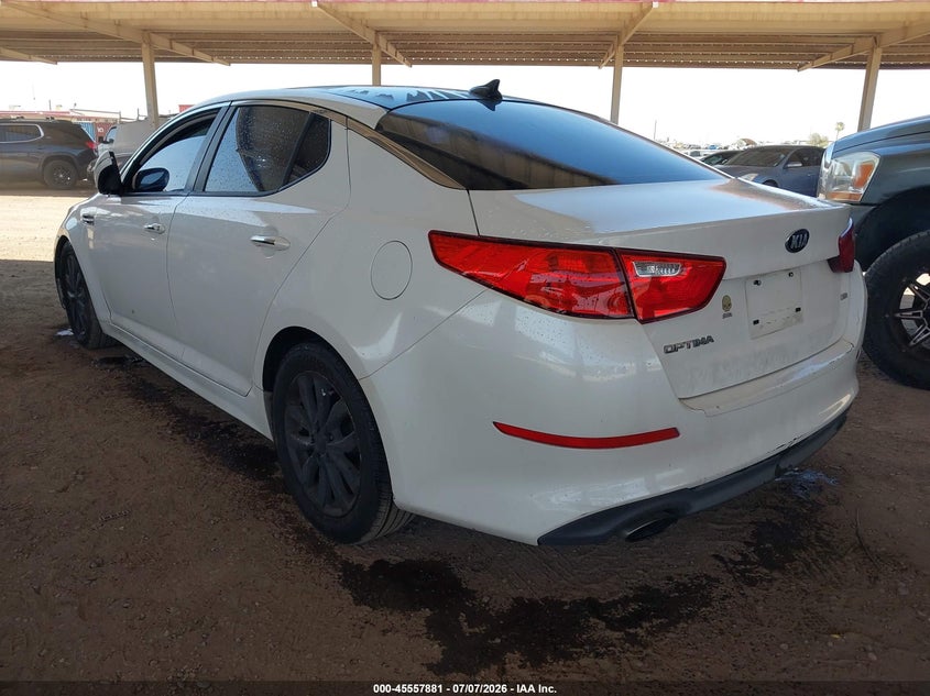 2015 Kia Optima VIN KNAGM4A78F5616849 IAAI salvage auction — NORMAL WEAR, Clear (Arizona), sold $125 on 2026-07-21 (photo 3)