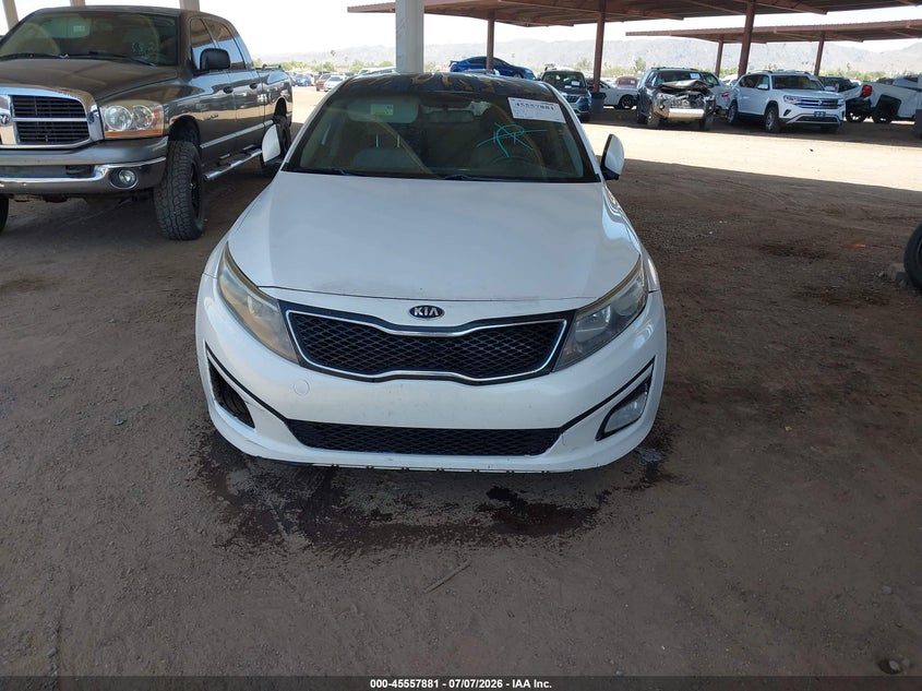 2015 Kia Optima VIN KNAGM4A78F5616849 IAAI salvage auction — NORMAL WEAR, Clear (Arizona), sold $125 on 2026-07-21 (photo 6)
