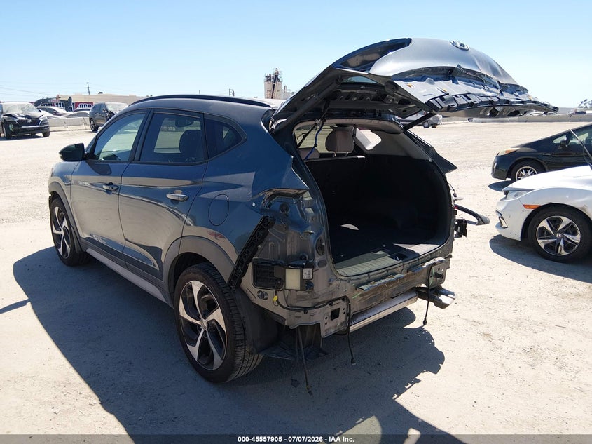 2017 Hyundai Tucson VIN KM8J33A27HU563608 IAAI salvage auction — FRONT & REAR, Salvage (California), sold $2,475 on 2026-08-02 (photo 3)