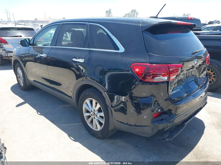 2019 Kia Sorento VIN 5XYPG4A37KG593489 IAAI salvage auction — REAR END, Salvage (California), sold $4,050 on 2026-07-22 (photo 3)