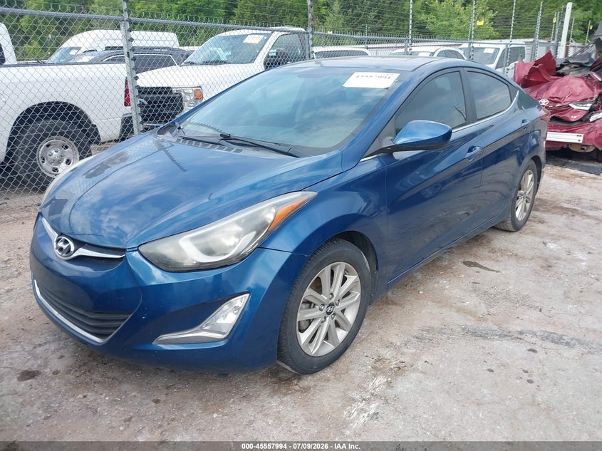 2015 Hyundai Elantra VIN KMHDH4AE8FU354065 IAAI salvage auction — NORMAL WEAR, Clear - Public Restricted (Oklahoma), sold $600 on 2026-07-22 (photo 2)