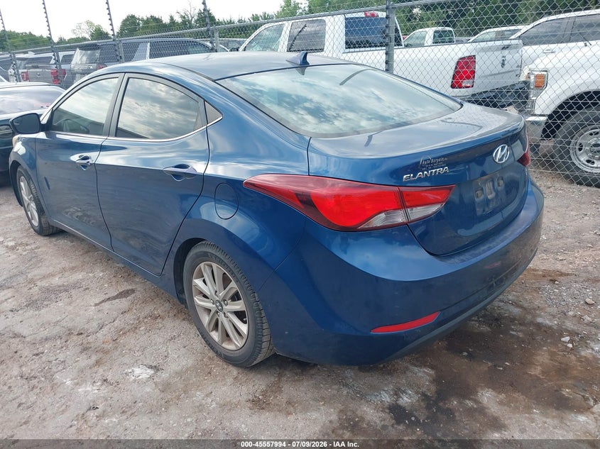 2015 Hyundai Elantra VIN KMHDH4AE8FU354065 IAAI salvage auction — NORMAL WEAR, Clear - Public Restricted (Oklahoma), sold $600 on 2026-07-22 (photo 3)
