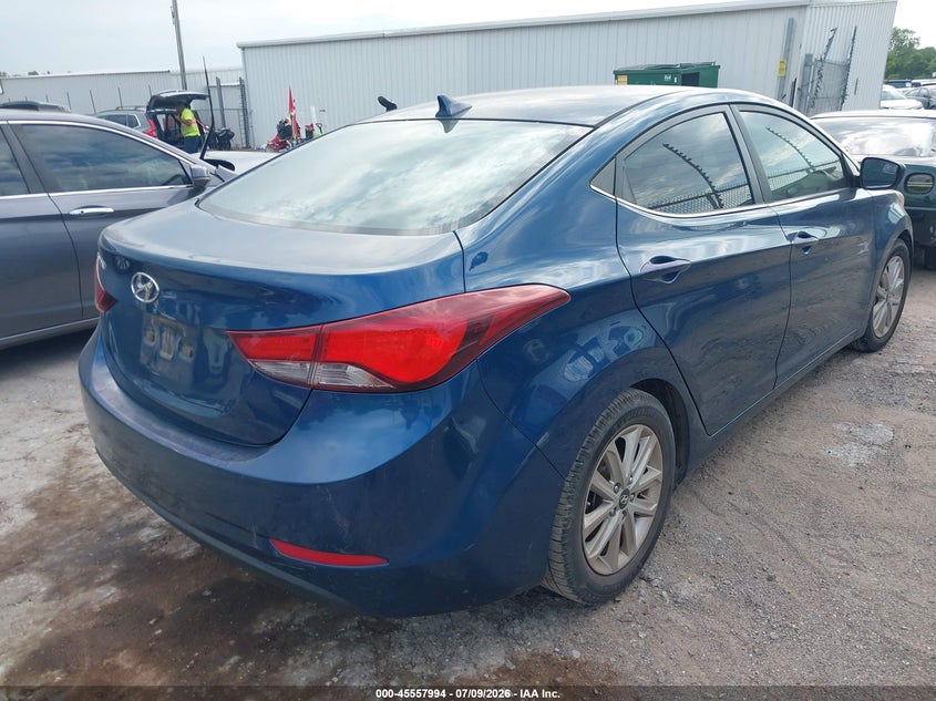 2015 Hyundai Elantra VIN KMHDH4AE8FU354065 IAAI salvage auction — NORMAL WEAR, Clear - Public Restricted (Oklahoma), sold $600 on 2026-07-22 (photo 4)