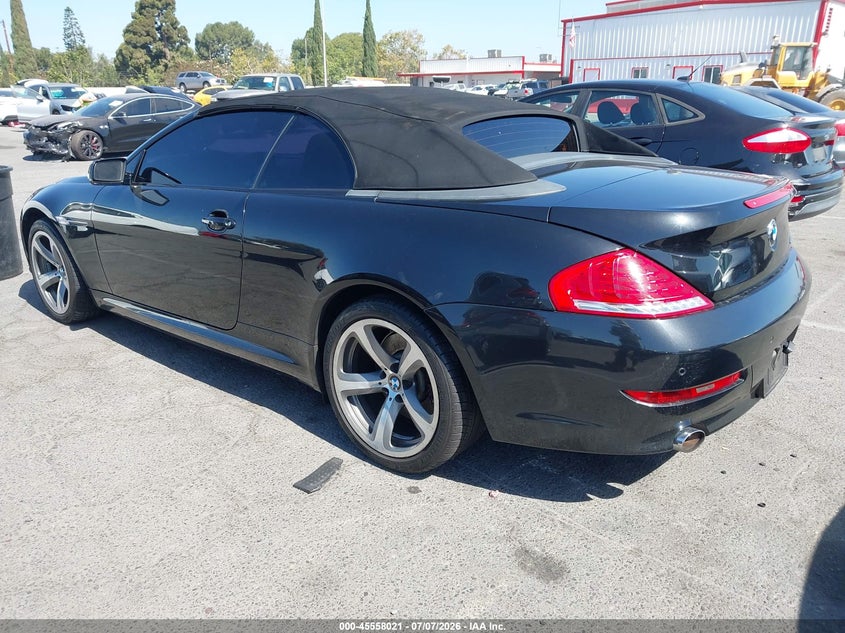 2008 BMW 6 series VIN WBAEB53538CX62007 IAAI salvage auction — NORMAL WEAR, Clear - Dealer Only (California), sold $550 on 2026-07-09 (photo 3)
