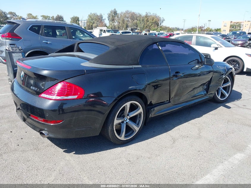2008 BMW 6 series VIN WBAEB53538CX62007 IAAI salvage auction — NORMAL WEAR, Clear - Dealer Only (California), sold $550 on 2026-07-09 (photo 4)