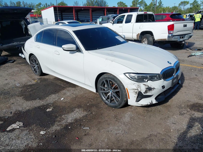 2021 BMW 3er VIN WBA5P7C09MFL25378 IAAI salvage auction — REAR END, Salvage Title, sold $7,200 on 2026-08-13 (photo 1)