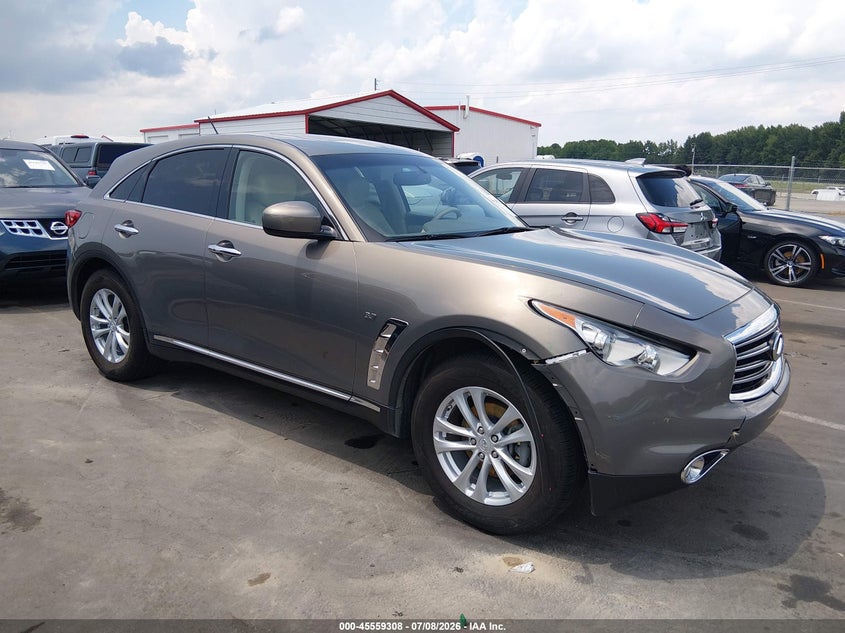 2016 Infiniti Qx70 VIN JN8CS1MU7GM670470 IAAI salvage auction — RIGHT FRONT, Salvage (North Carolina), sold $2,250 on 2026-07-23 (photo 1)
