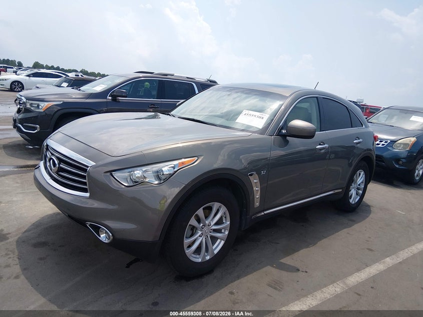 2016 Infiniti Qx70 VIN JN8CS1MU7GM670470 IAAI salvage auction — RIGHT FRONT, Salvage (North Carolina), sold $2,250 on 2026-07-23 (photo 2)