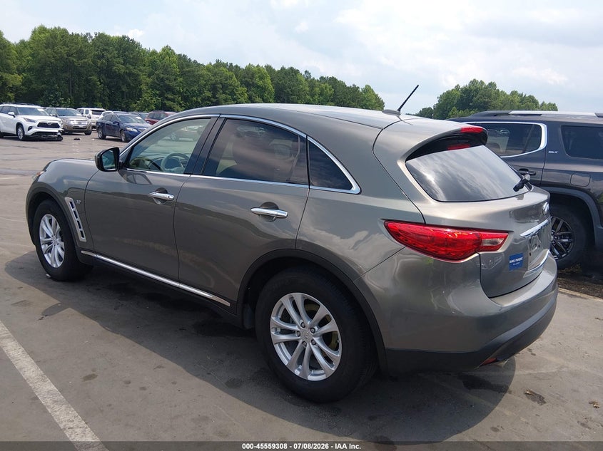 2016 Infiniti Qx70 VIN JN8CS1MU7GM670470 IAAI salvage auction — RIGHT FRONT, Salvage (North Carolina), sold $2,250 on 2026-07-23 (photo 3)