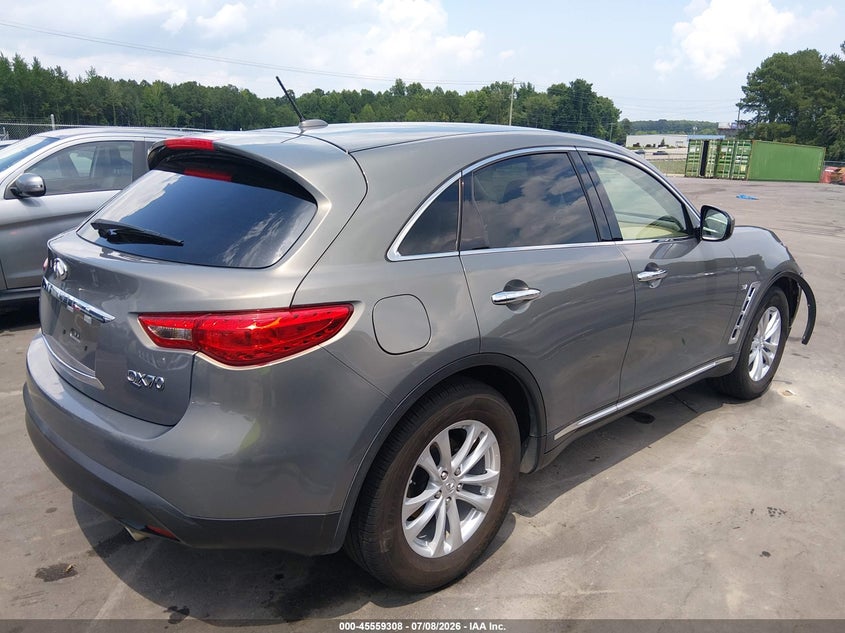 2016 Infiniti Qx70 VIN JN8CS1MU7GM670470 IAAI salvage auction — RIGHT FRONT, Salvage (North Carolina), sold $2,250 on 2026-07-23 (photo 4)
